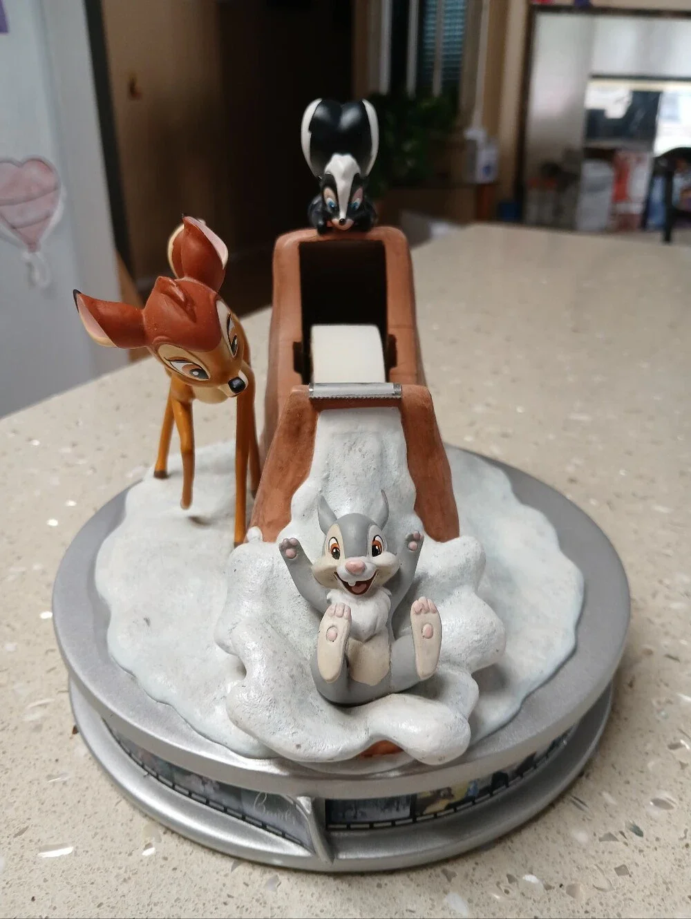 Disney Bambi Tape Dispenser with Brown, Black, White Accents